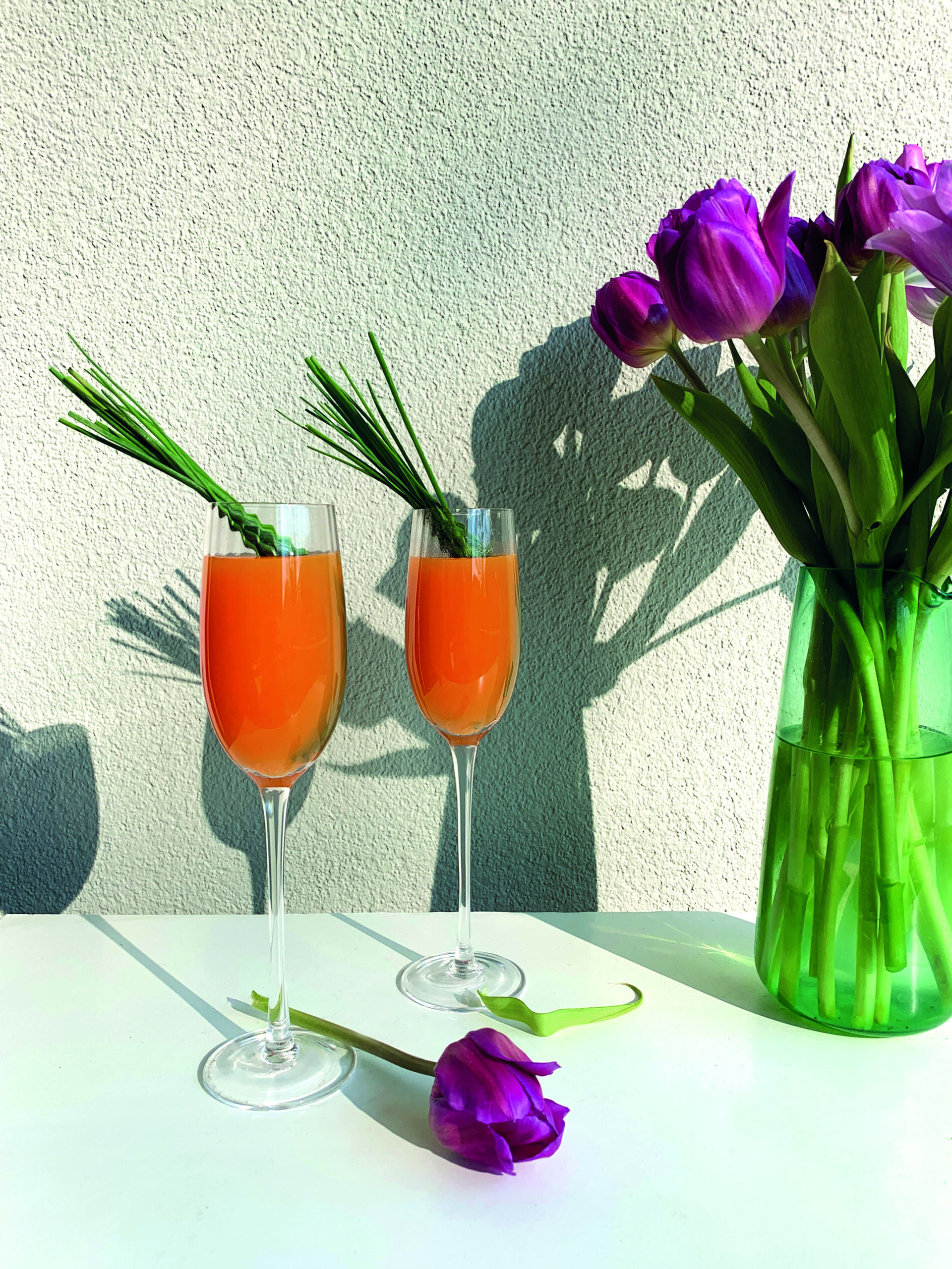 Spritziger Gin Tonic mit Möhre